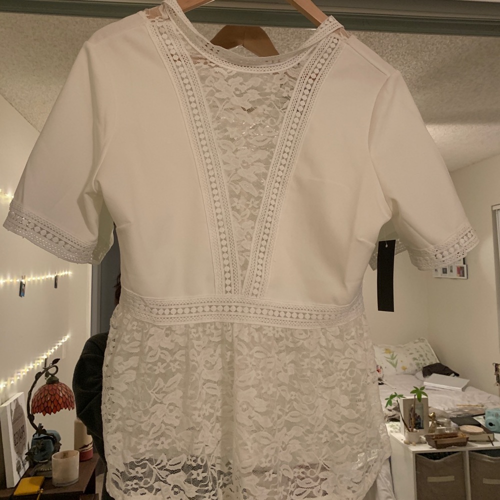 White lace blouse